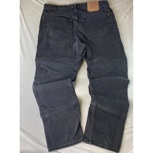 Vintage Y2K Levis 505 Jeans Mens 36x31 Actual Faded Black Straight Leg Made USA